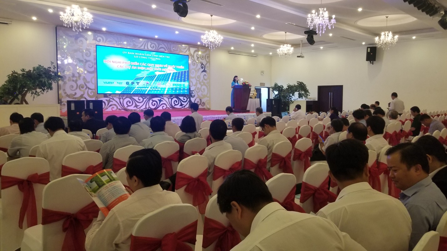 SaoBacDau Services trình bày tham luận tại Hội nghị Điện mặt trời tỉnh Bến Tre