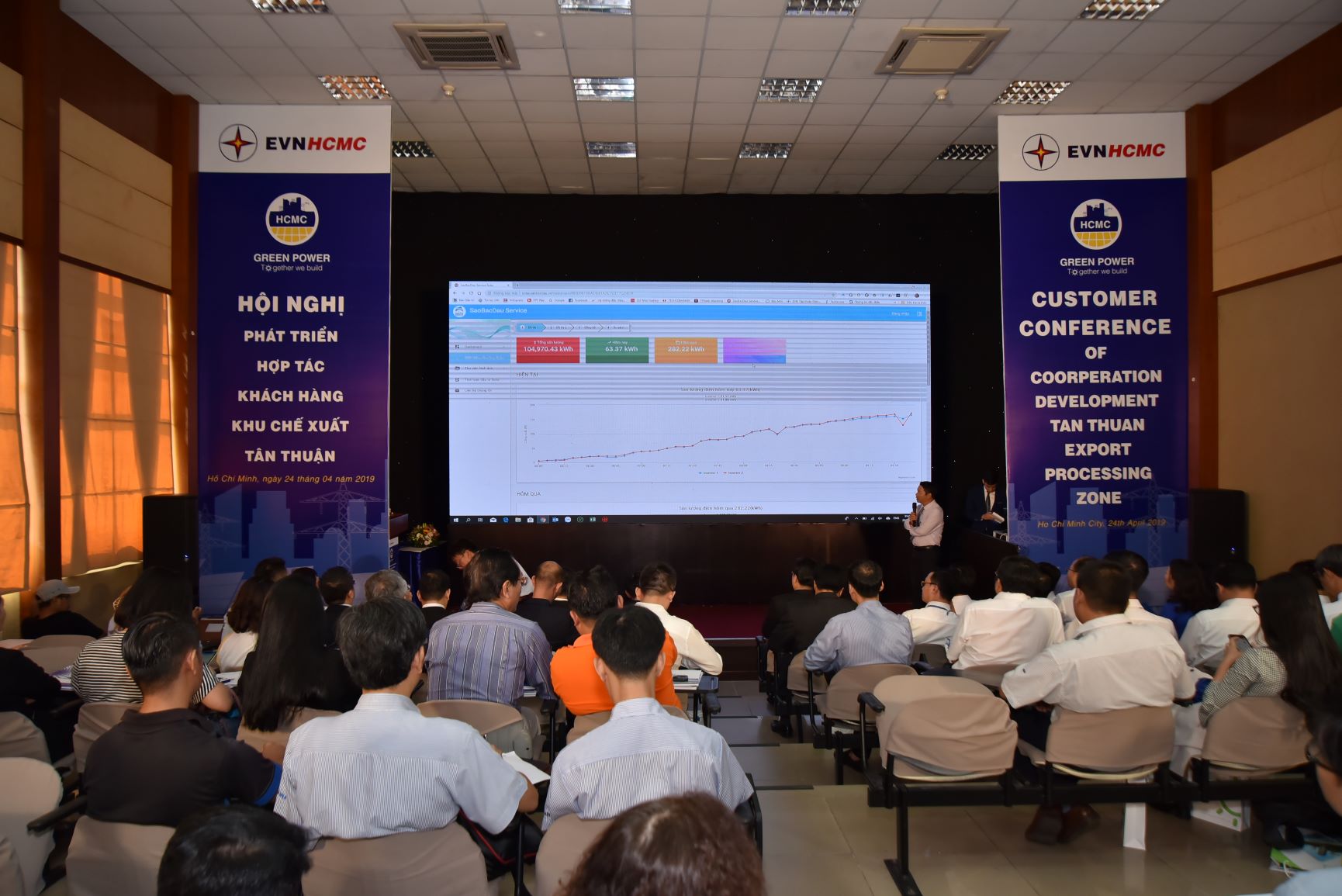 Saobacdau Services trình bày tham luận và giới thiệu giải pháp Điện Năng Lượng Mặt Trời cho doanh nghiệp tại KCX Tân Thuận