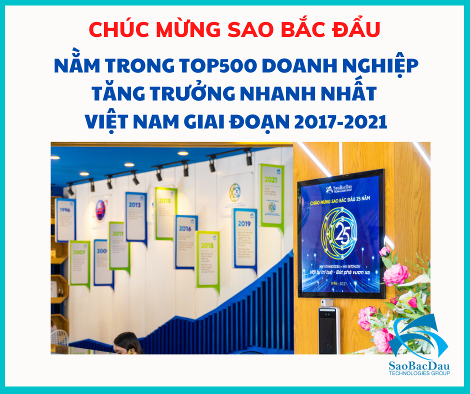 Sao Bắc Đẩu Nằm Trong Top500 Doanh Nghiệp Tăng Trưởng Nhanh Nhất Việt Nam Năm 2022
