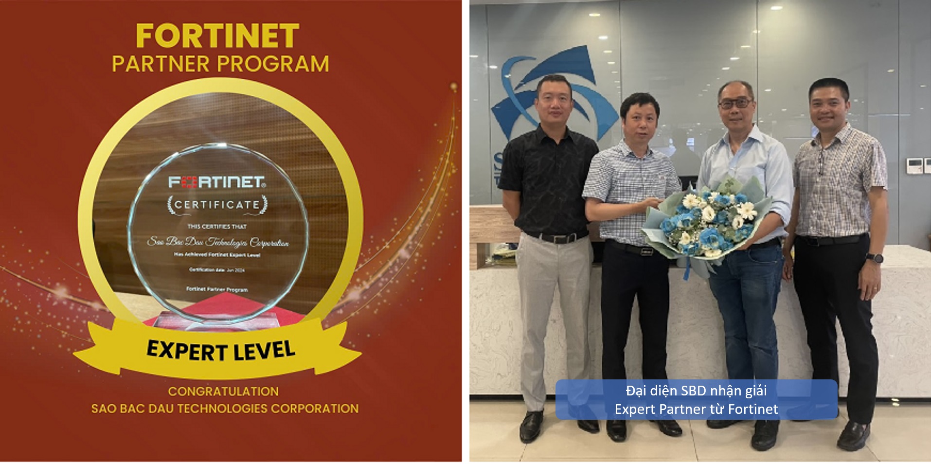 SBD nhận giải Fortinet Expert Partner