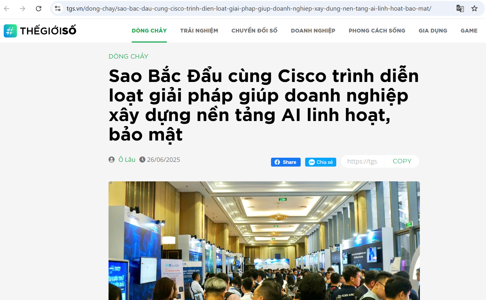 [Thế giới số] Sao Bắc Đẩu cùng Cisco trình diễn loạt giải pháp giúp doanh nghiệp xây dựng nền tảng AI linh hoạt, bảo mật