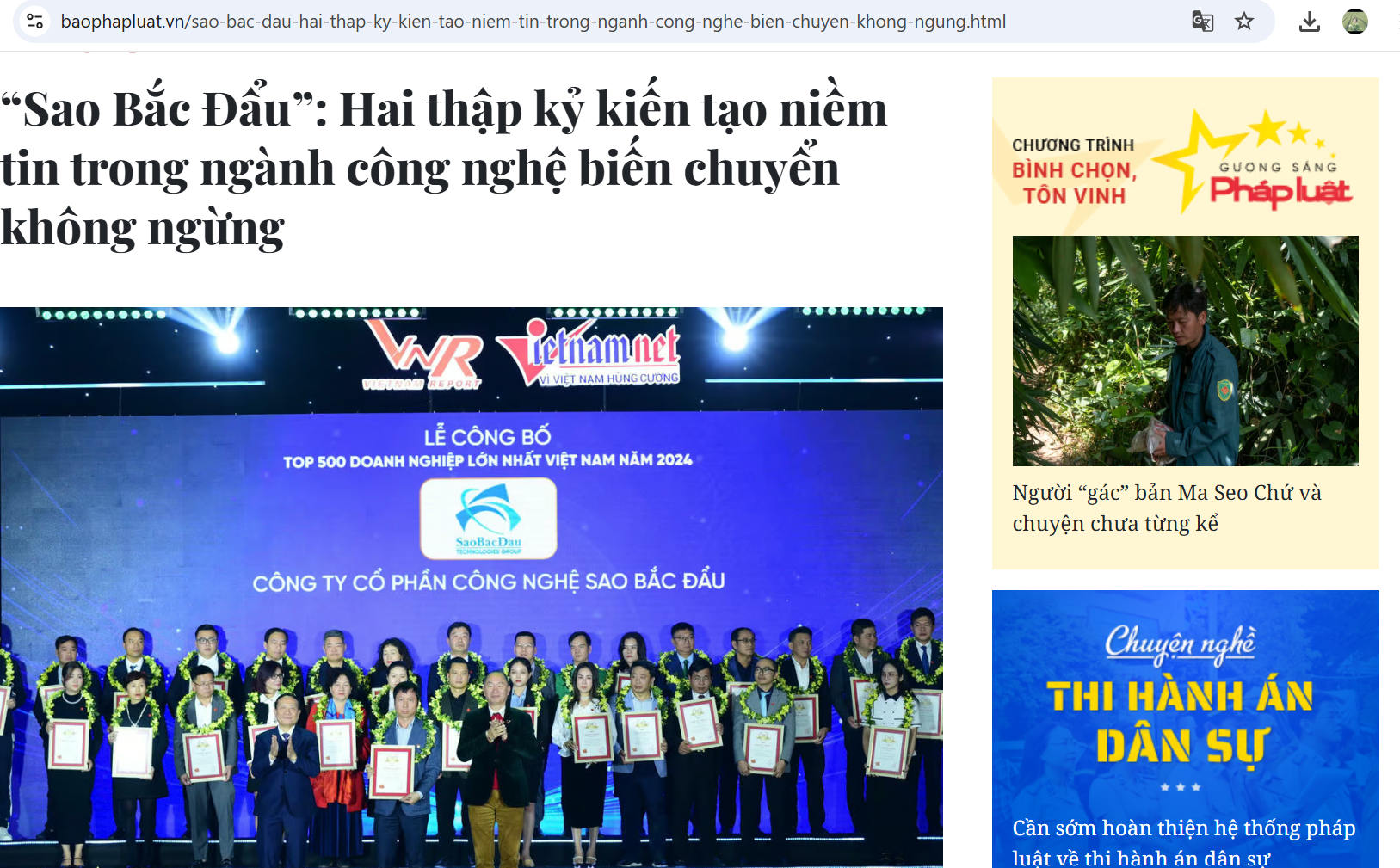 [Pháp luật] “Sao Bắc Đẩu”: Hai thập kỷ kiến tạo niềm tin trong ngành công nghệ biến chuyển không ngừng