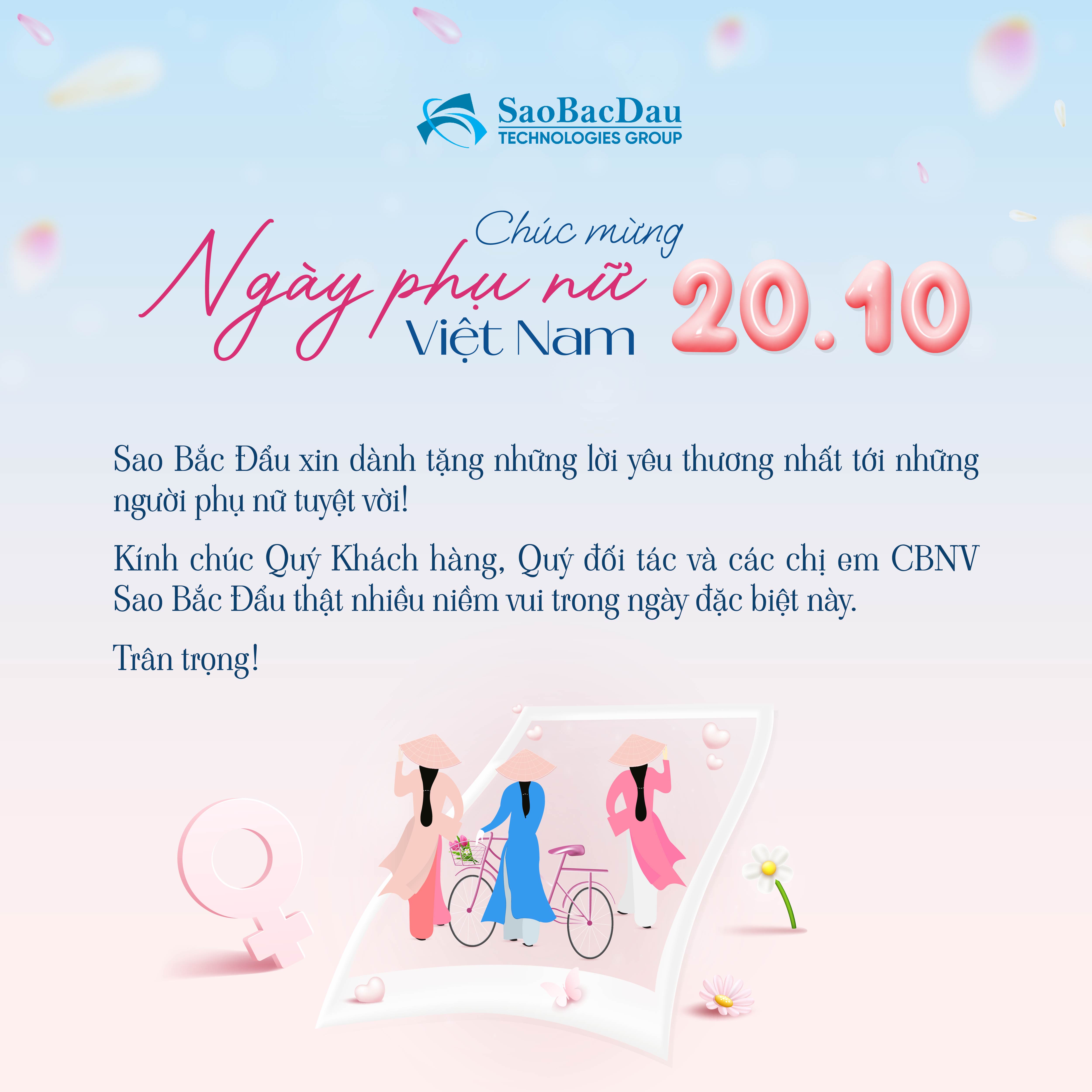 Chúc mừng ngày Phụ nữ Việt Nam 20/10