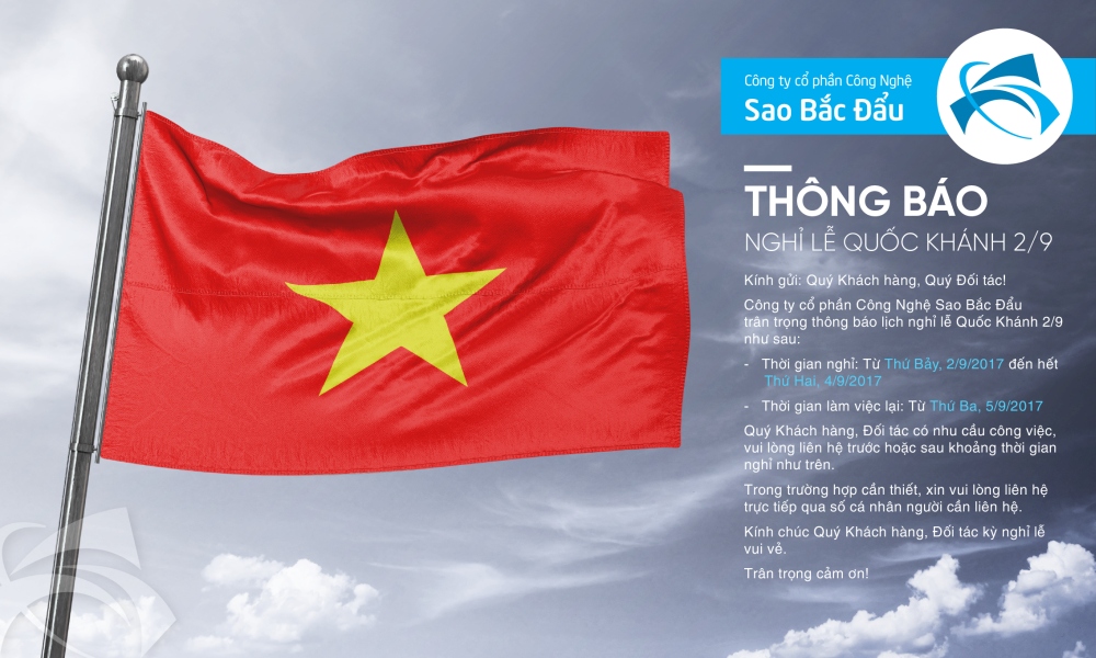 Holiday notice - Vietnam National Day 2/9 2017